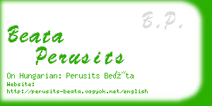 beata perusits business card